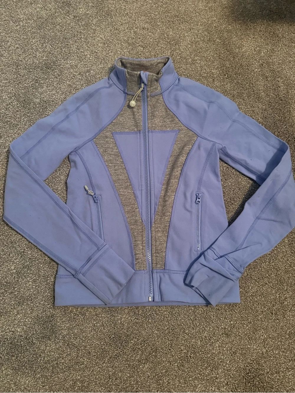 Ivivva Light Blue Purple Performance Zip Jacket Sz 8